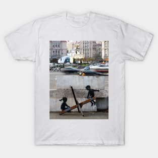 Banksy See Saw Teeter Totter Anti Tank Barricade T-Shirt